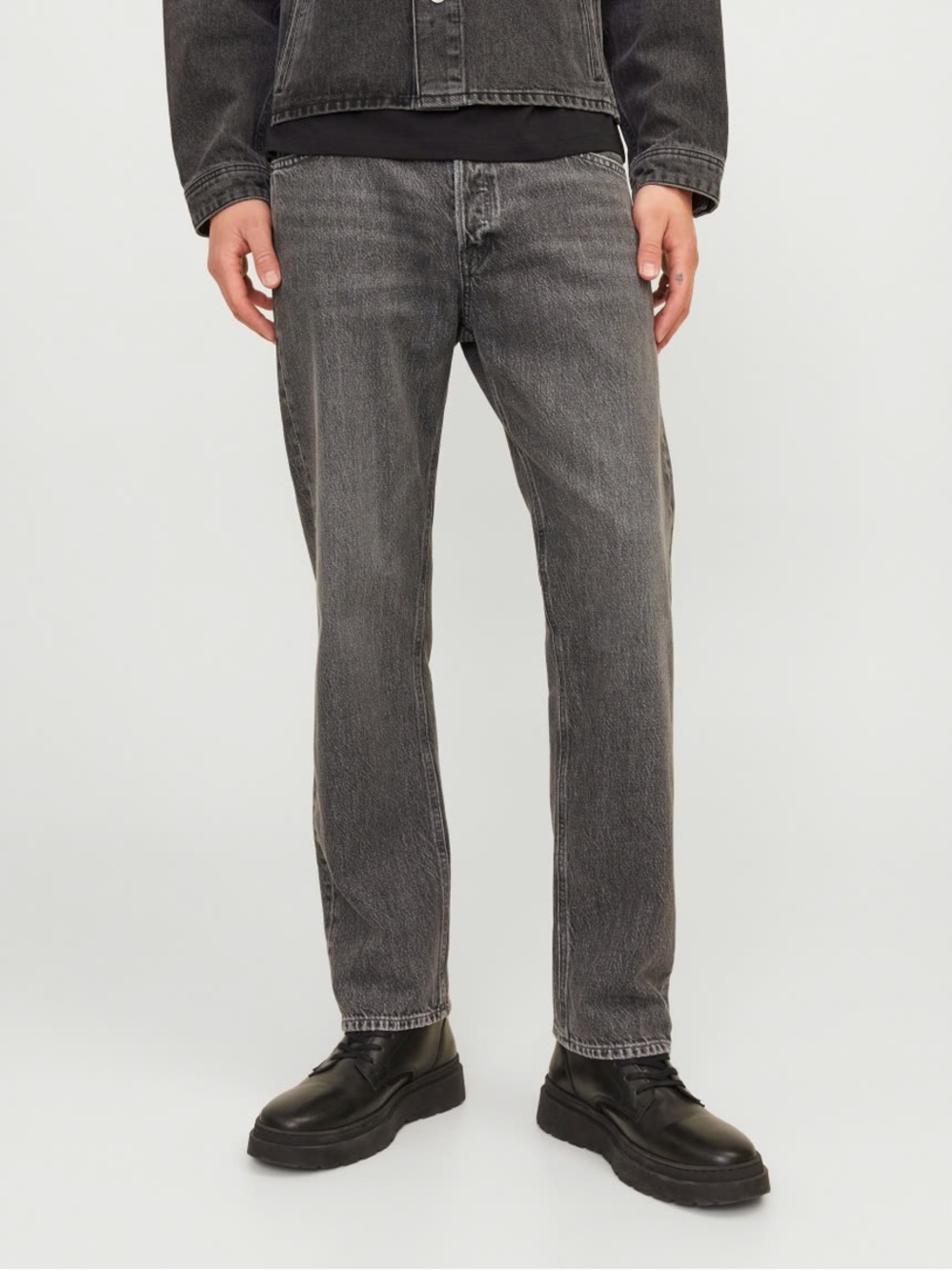 Jack & Jones Chris Relaxed Fit Jeans - Black Stonewash